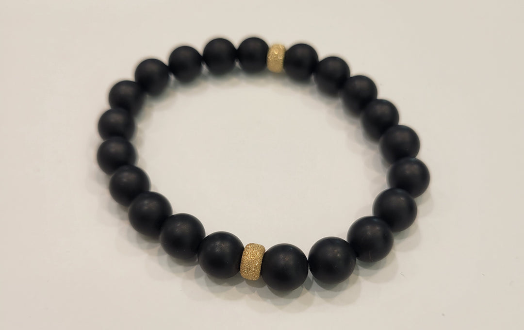 Noir & Gold Onyx Bracelet