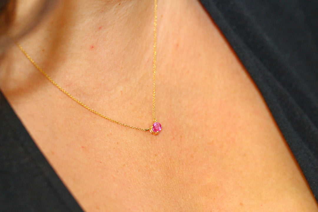 Pink Sapphire Necklace