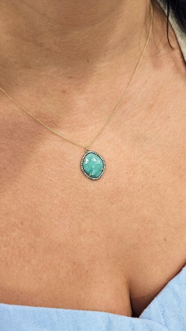 Rough Emerald Pendant