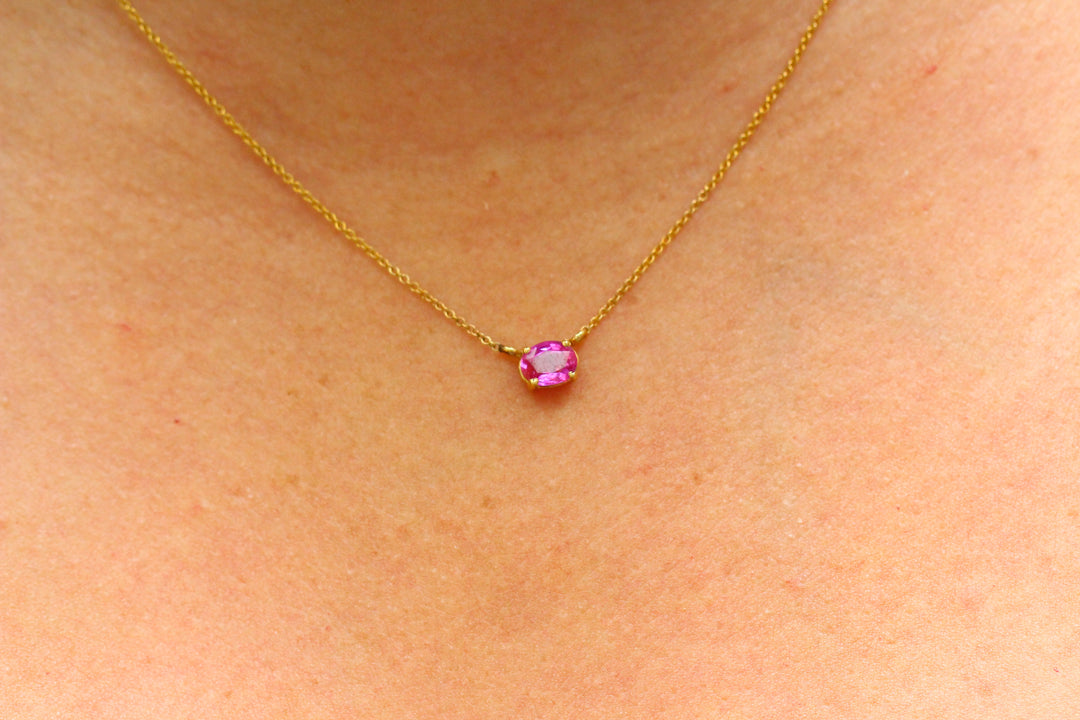 Pink Sapphire Necklace