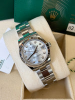 Load image into Gallery viewer, Rolex Datejust 31 White Mother-Of-Pearl Diamond Dial on Oyster Ref 278274 with Card 2022
