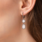 Load image into Gallery viewer, Sliced Diamond Drop Earrings