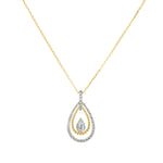 Load image into Gallery viewer, Celestine Diamond Pear-Shaped Illusion Necklace