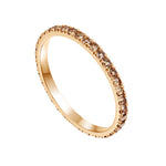 Load image into Gallery viewer, Rose gold ring with small diamonds on a white background