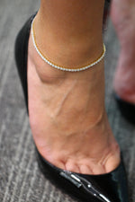 Load image into Gallery viewer, Lab Diamond Tennis Anklet (~3.00ctw)