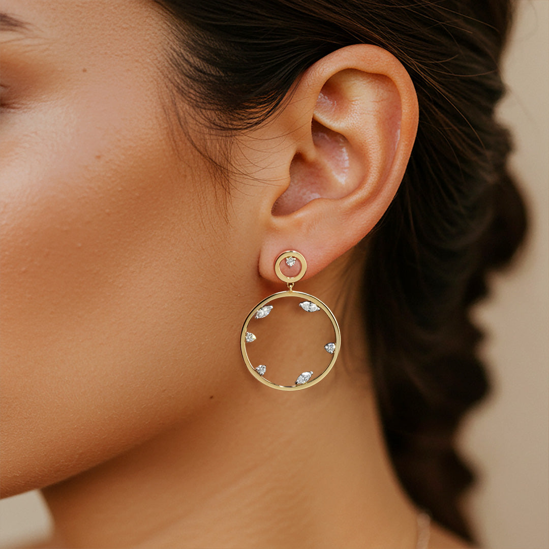 Round Essence Dangle Earrings