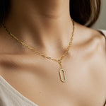 Load image into Gallery viewer, Solène Pendant Paperclip Necklace