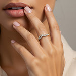 Load image into Gallery viewer, Winding Diamond Ball Ring