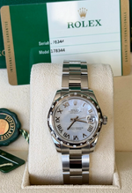 Load image into Gallery viewer, Rolex Datejust Mother of Pearl Dial 31mm - 2019 - Women's Watch