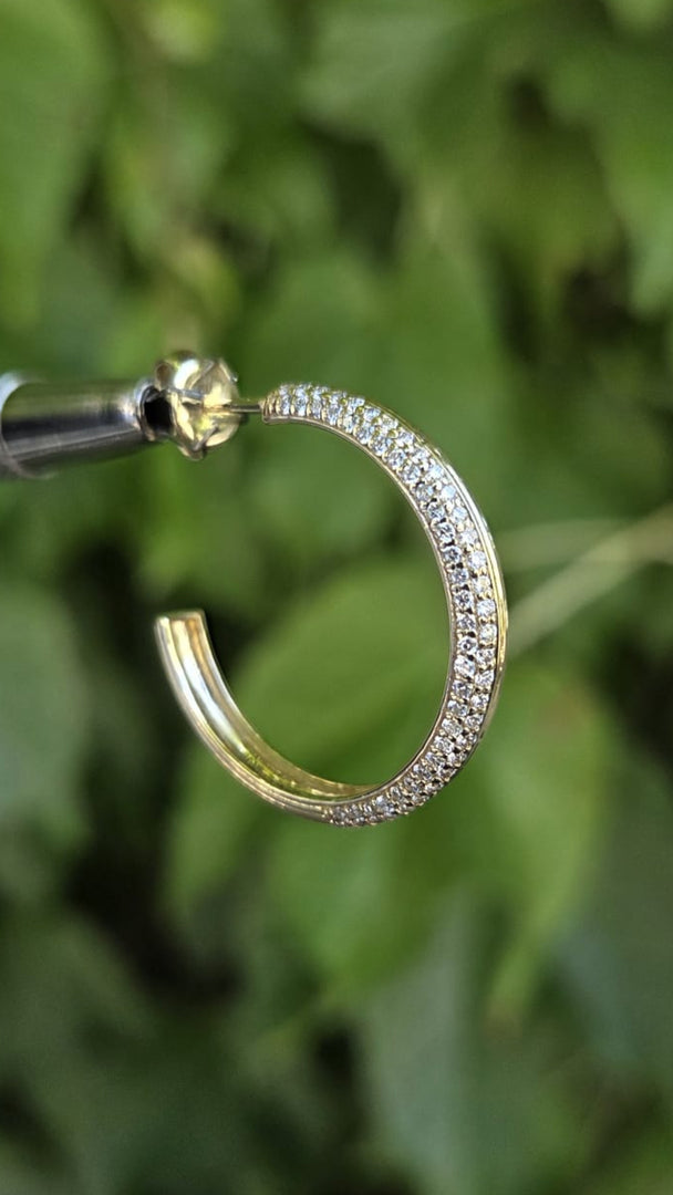 Aure Diamond Hoop Earrings
