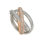 Load image into Gallery viewer, White & Rose Pave Ring
