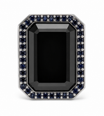 Load image into Gallery viewer, Midnight Onyx Ring in Silver - Mini