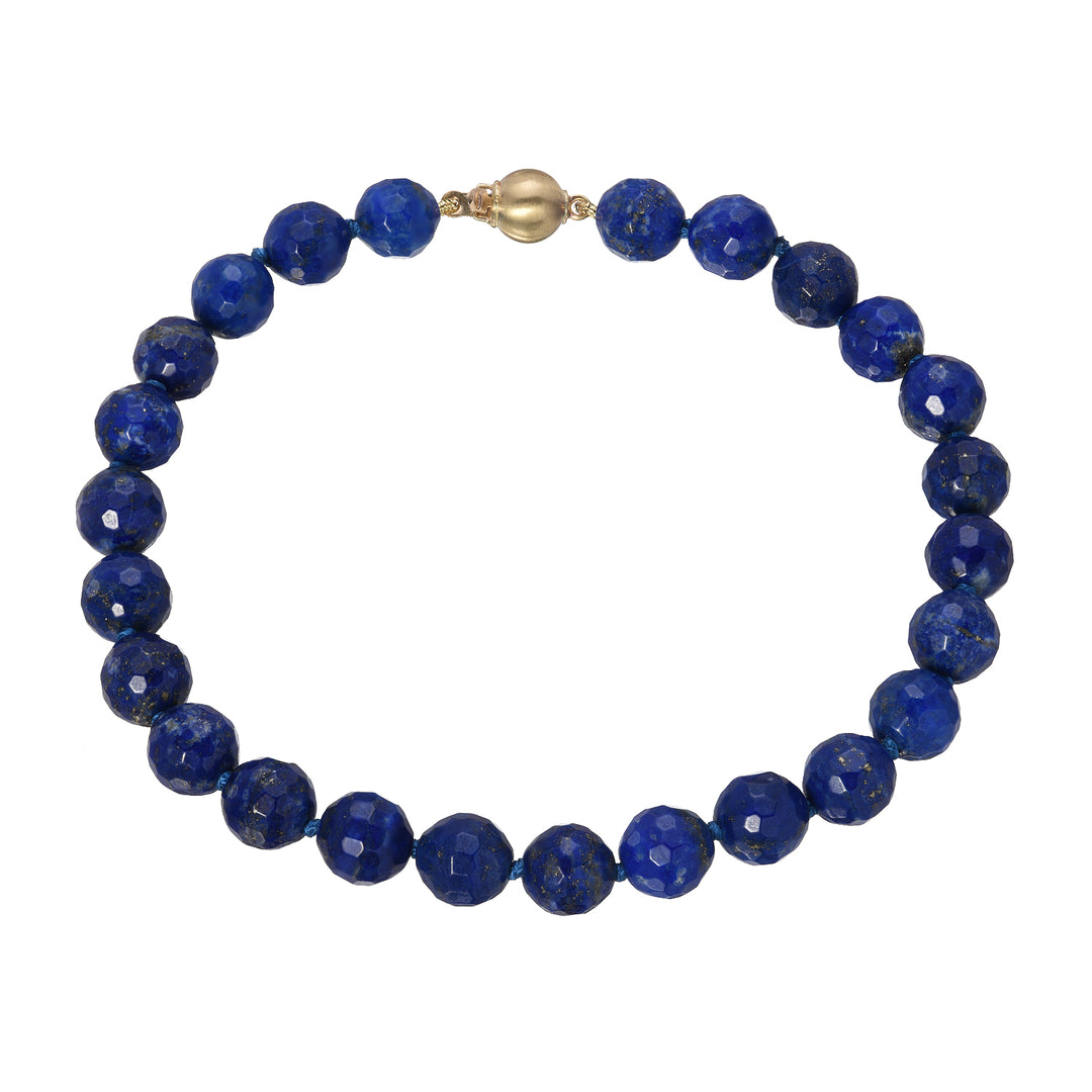 Blue Lapis Bead Bracelet