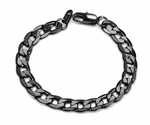 Load image into Gallery viewer, Black PVD Stainless Steel Cuban Link Bracelet – 8mm