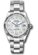 Load image into Gallery viewer, Rolex Datejust 31 White Mother-Of-Pearl Diamond Dial on Oyster Ref 278274 with Card 2022