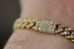 Load image into Gallery viewer, Cuban Cut Link Diamond Bracelet