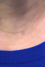 Load image into Gallery viewer, Mini Diamond Cross Charm Necklace