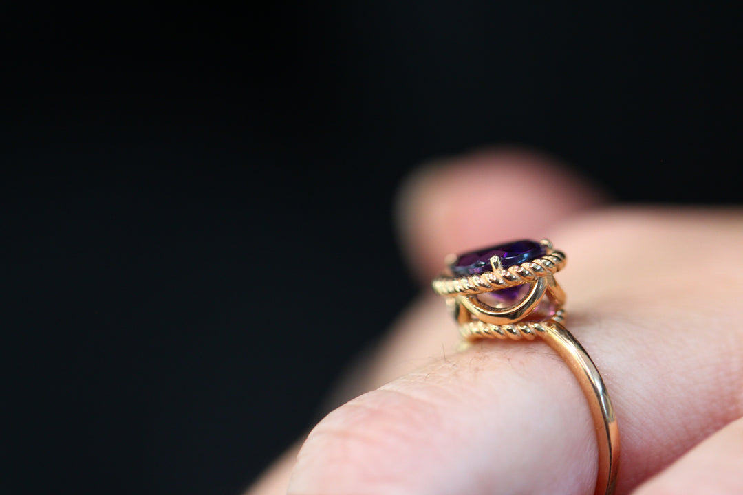Rope Amethyst Ring