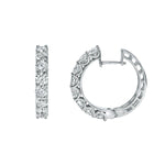 Load image into Gallery viewer, Bold Diamond Hoop Earring