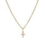 Load image into Gallery viewer, Mini Diamond Cross Charm Necklace