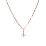 Load image into Gallery viewer, Mini Diamond Cross Charm Necklace