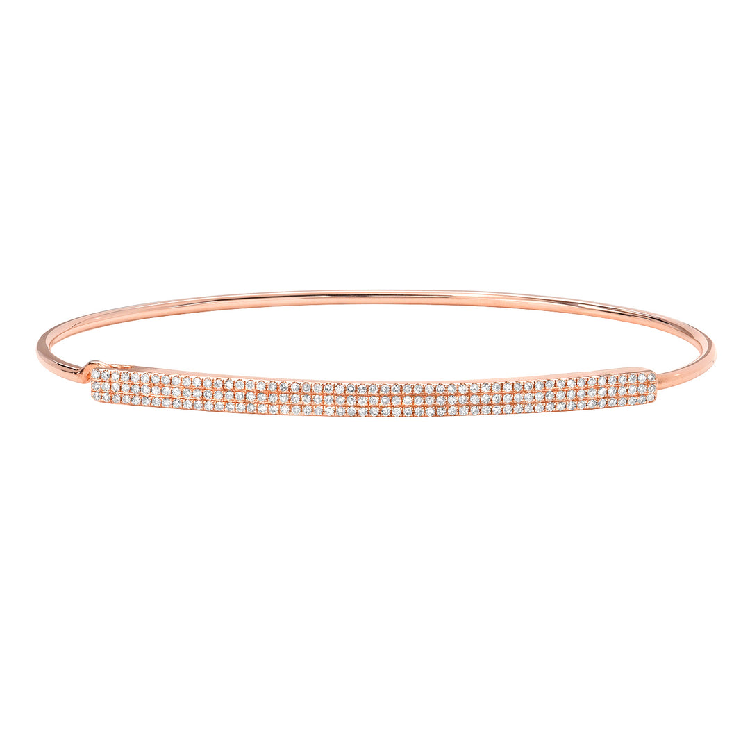 Triple Row Pave Bangle 0.35ctw