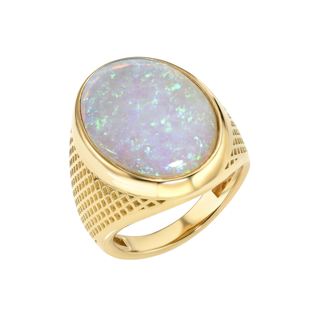 Opal Signet Ring