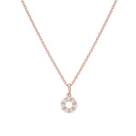 Load image into Gallery viewer, Wreath Charm Necklace in Rose Gold on White Background