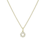 Load image into Gallery viewer, Gold necklace with a circular pendant on a white background