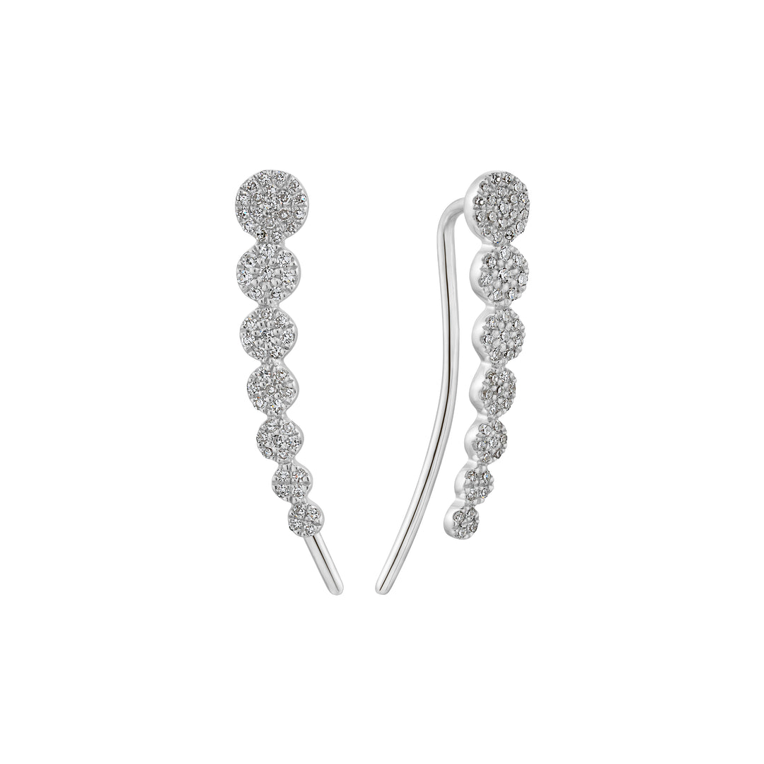 Rondell Pave Cluster Earring