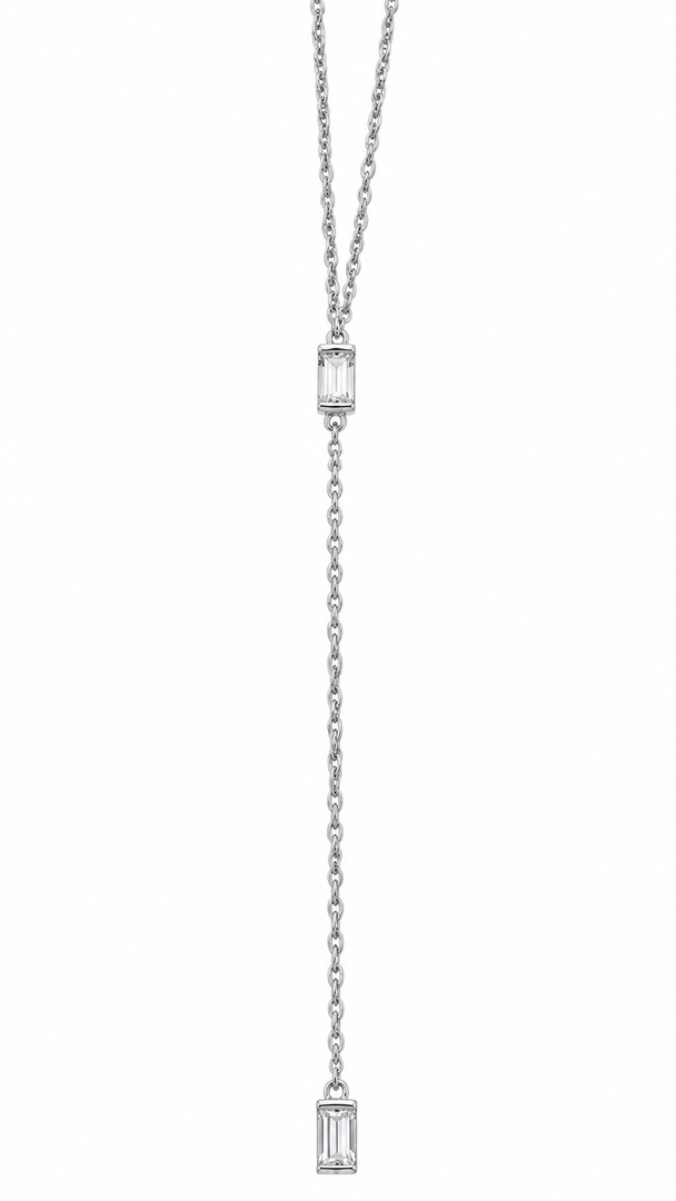 Baguette Lariat Necklace