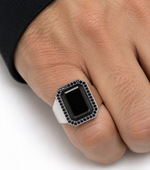 Load image into Gallery viewer, Midnight Onyx Ring in Silver - Mini