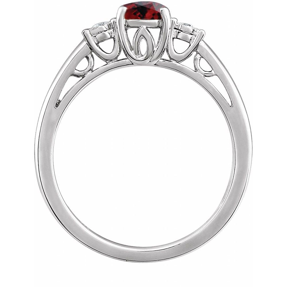 Crimson Luxe Garnet Ring