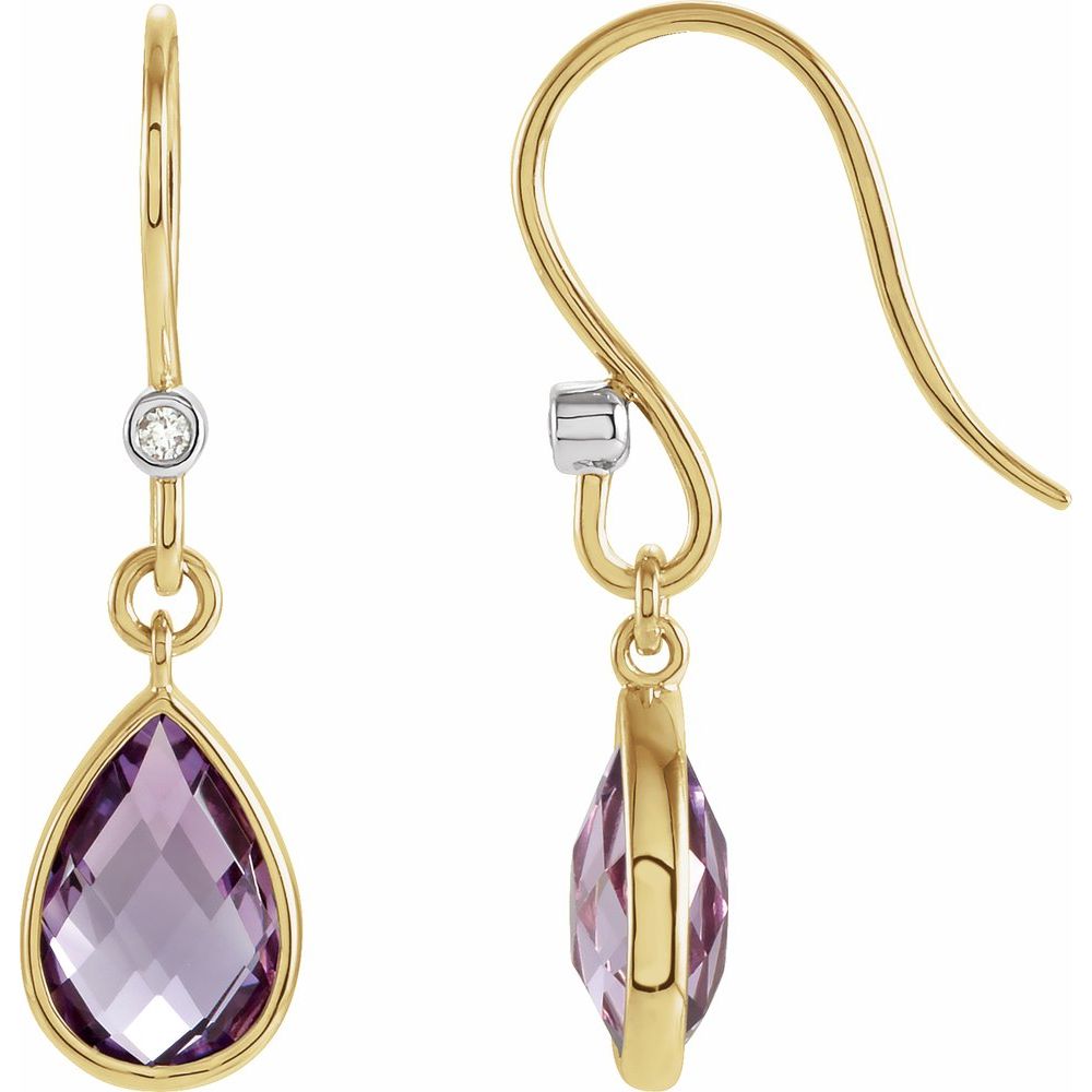 Pear Drop Amethyst Earrings