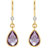 Load image into Gallery viewer, Pear Drop Amethyst Earrings
