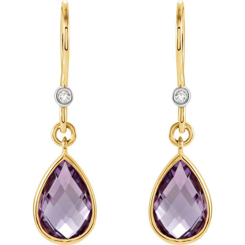 Pear Drop Amethyst Earrings