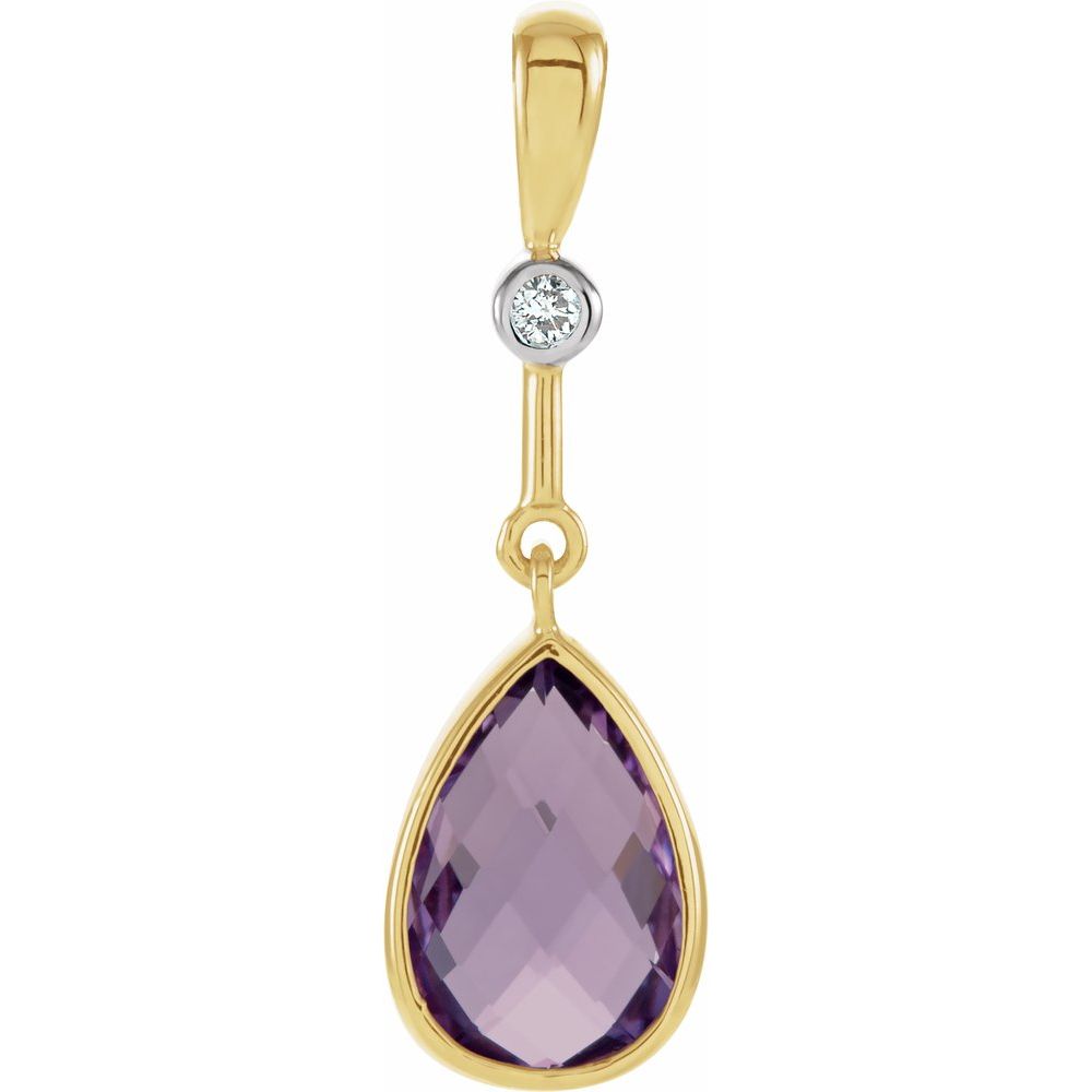 Pear Amethyst Radiance Pendant