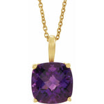 Load image into Gallery viewer, Lustre Amethyst Cushion Pendant
