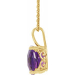 Load image into Gallery viewer, Lustre Amethyst Cushion Pendant
