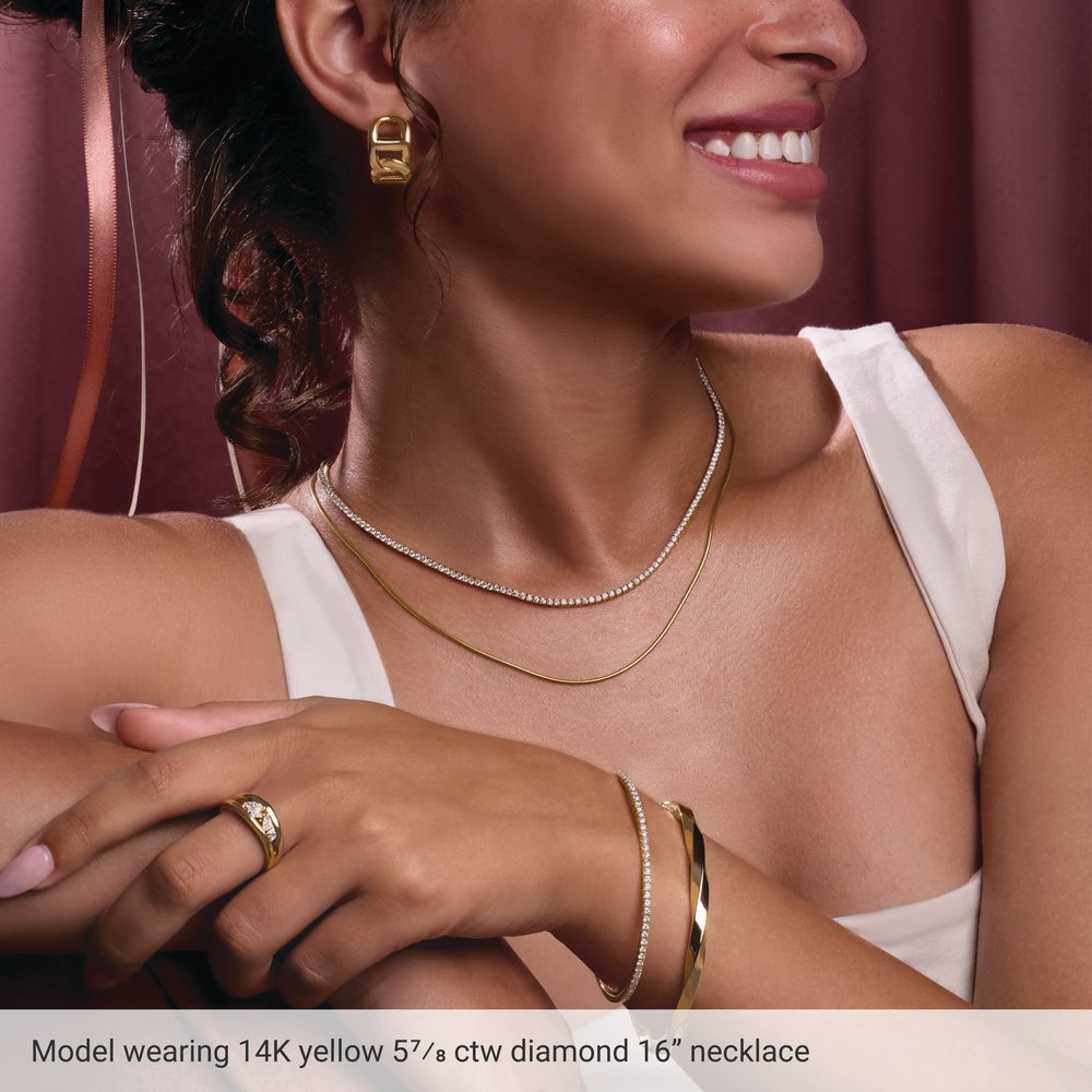 Lab Diamond Tennis Necklace (~10.00ctw)