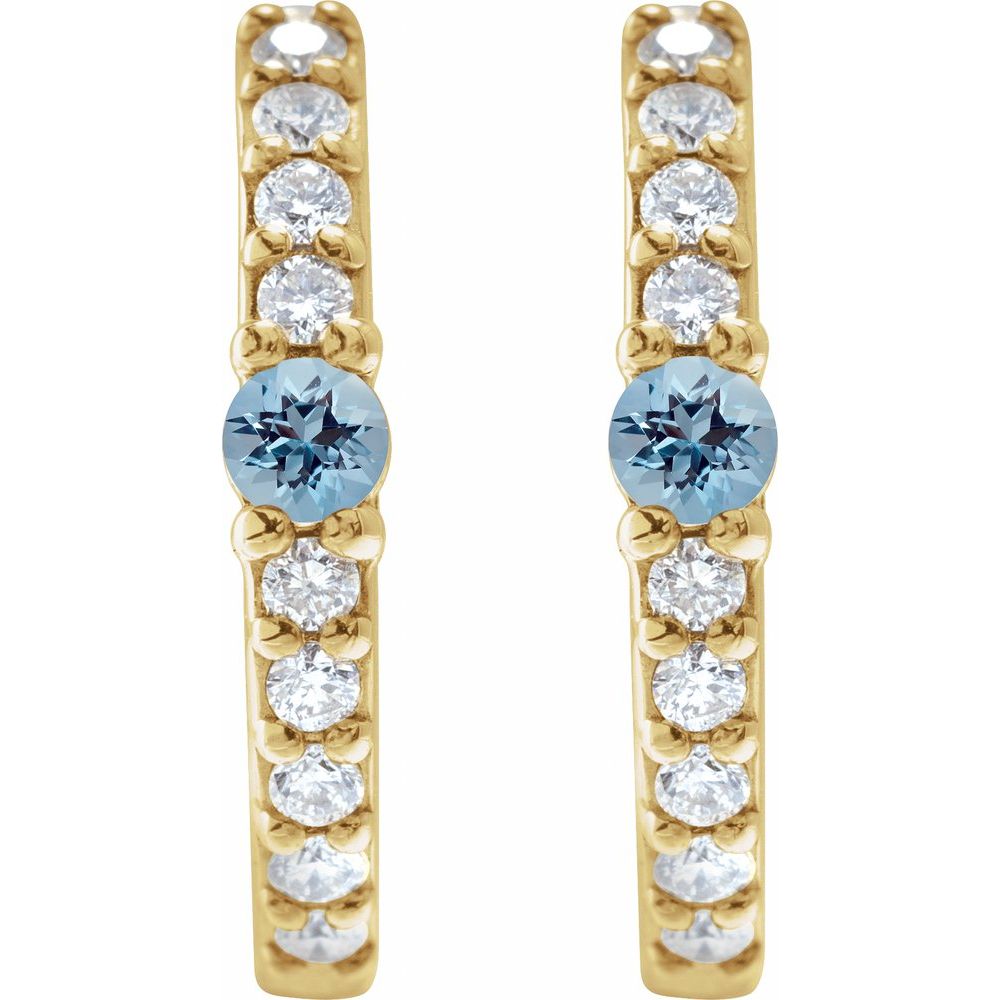 Aquamarine Luxe Hoop Earrings