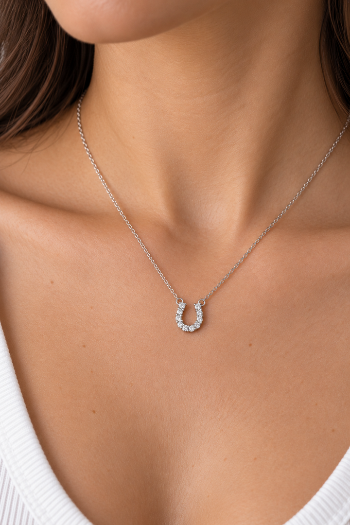 Fortuna Diamond Horseshoe Necklace