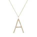 Load image into Gallery viewer, Golden Initial &quot;A&quot; Diamond Pendant
