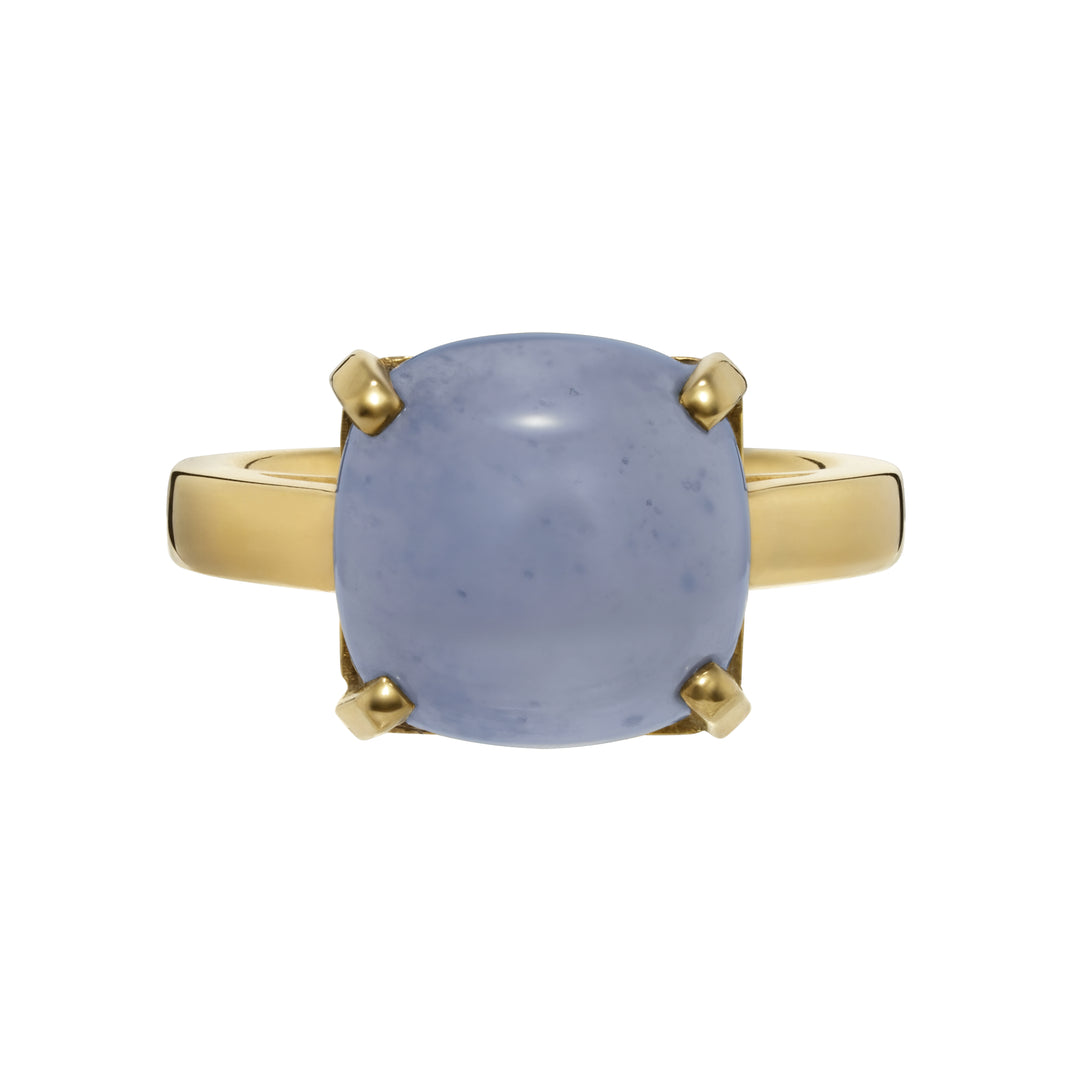 Chalcedony Ring - 18k yellow gold