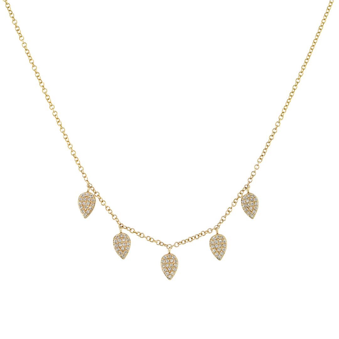 Pave' Leaf Necklace