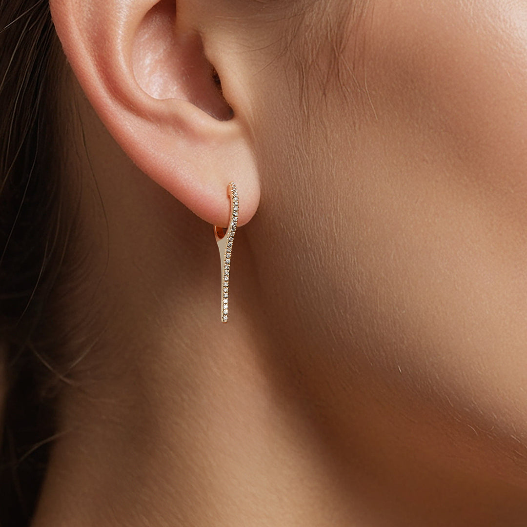 Icicle Huggy Earring-Long