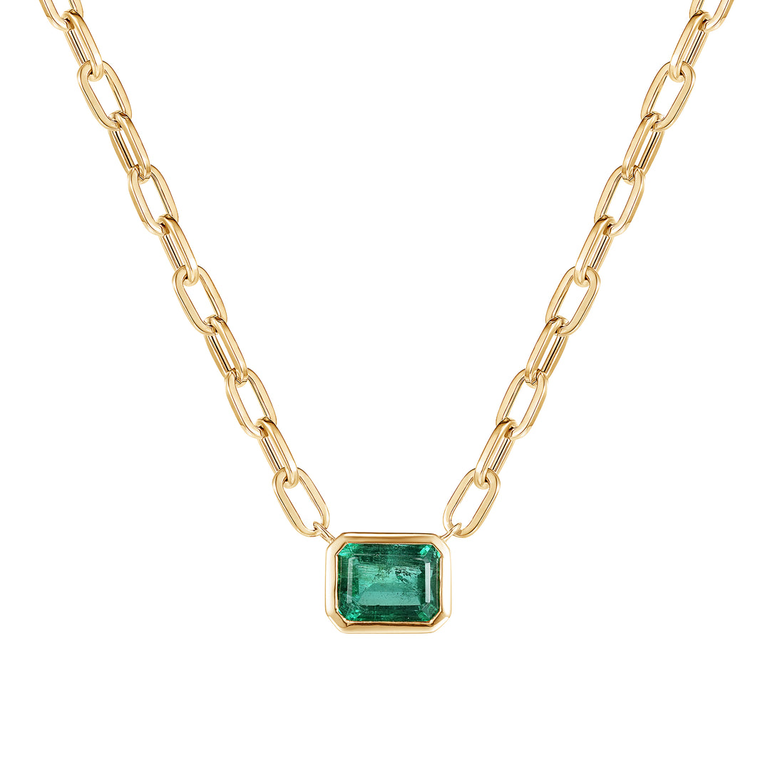 Horizon Beza Green Emerald Link Necklace