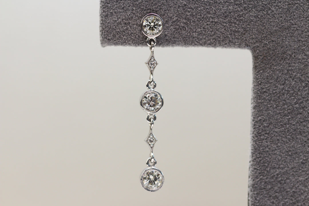 Five-Stone Diamond Drop Earrings