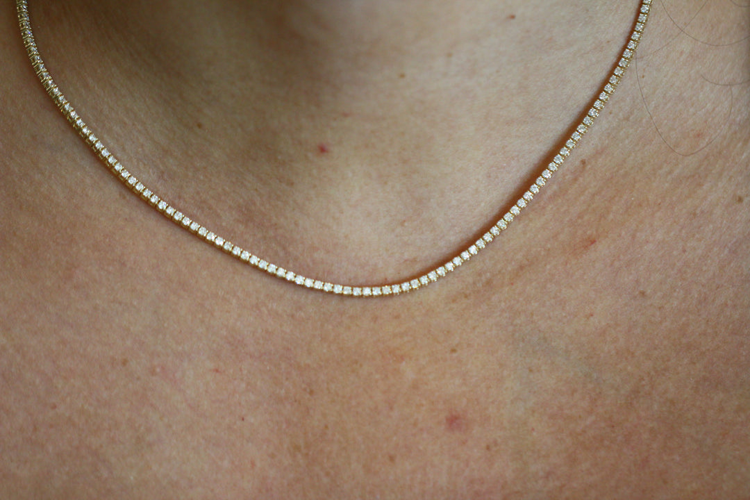 Tennis Necklace 14kyg Lab Diamonds