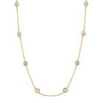 Load image into Gallery viewer, Gold necklace with small diamonds on a white background